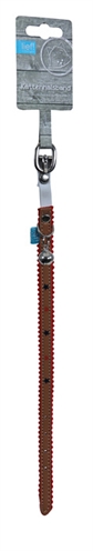 Lief! Kattenhalsband Uni Veiligheidselastiek Bruin / Rood 35 CM