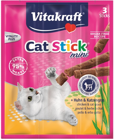Vitakraft catstick mini kip / kattengras