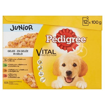Pedigree Multipack Maaltijdzakjes Junior 12x100 Gr product afbeelding