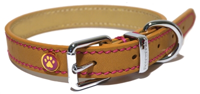 Rosewood Luxury leather Hondenhalsband Beige 46 x 1,9 cm product afbeelding