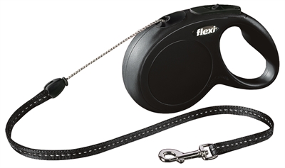 Flexi rollijn classic cord zwart product afbeelding