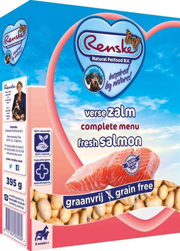 Renske Vers Vlees Zalm Graanvrij 10x395Gr Grootverpakking product afbeelding