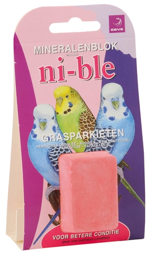 Esve Nible Mineralenblok Grasparkiet Roze 1 St