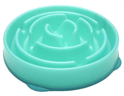 Voerbak slobowl feeder drop teal lichtblauw product afbeelding