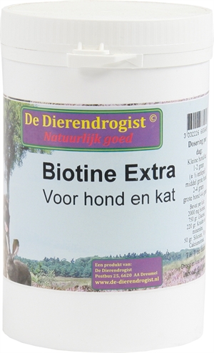 Dierendrogist biotine poeder+kruiden voor hond en kat product afbeelding