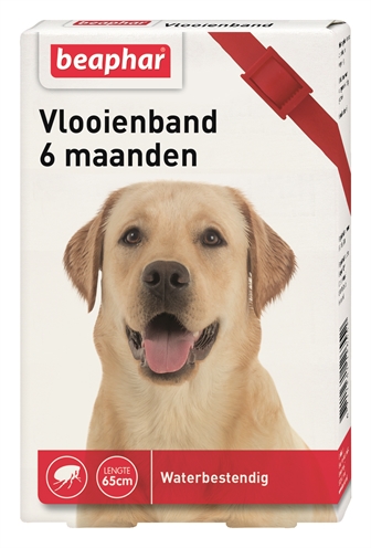 Beaphar Vlooienband Hond Rood 6 mnd 65Cm product afbeelding