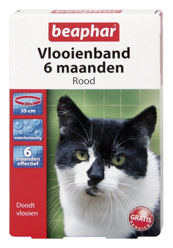 Beaphar Vlooienband Kat Rood 6Mnd 35Cm product afbeelding