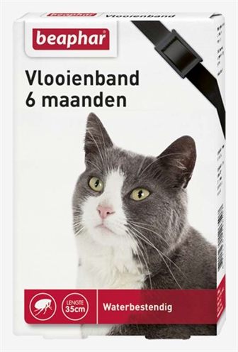 Beaphar Vlooienband Kat Zwart 6Mnd 35 Cm