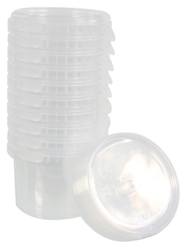 Emmer pp rond zonder hengsel incl glasheldere deksel product afbeelding