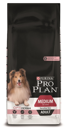 Pro Plan Dog Adult Medium Sensitive Skin 14 Kg product afbeelding