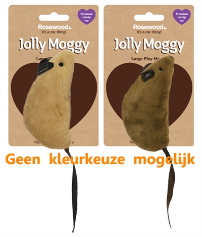 Jolly moggy natural wild speelmuis groot met catnip assorti product afbeelding