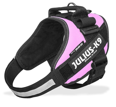 Julius k9 powerharnas/tuig voor labels roze product afbeelding