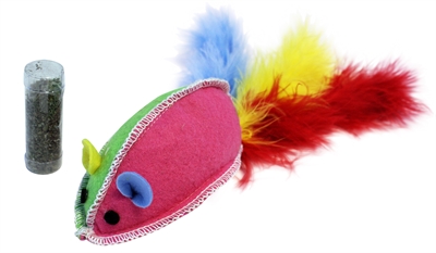 Cat 'n' caboodle giant muis met catnip en veren product afbeelding