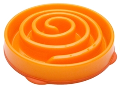 Slobowl feeder mini coral spiraal oranje product afbeelding