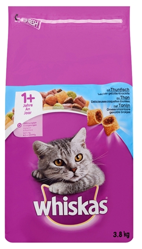 Whiskas Droog Adult Tonijn 4 Kg product afbeelding