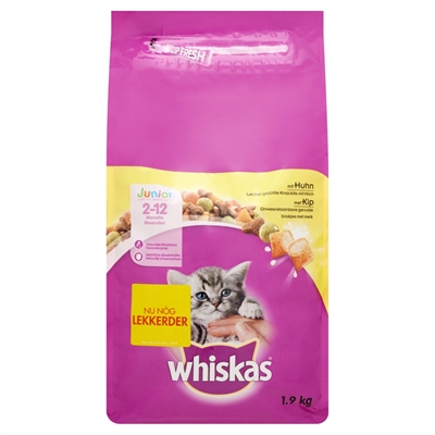 Whiskas Droog Junior Kip 2 Kg product afbeelding