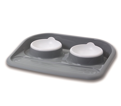 Savic butler voerbak en drinkbak met plateau en antislip voetjes product afbeelding