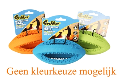 Happy pet grubber interactieve rugbybal mini assorti product afbeelding