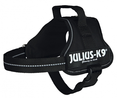 Julius k9 powerharnas / tuig voor labels zwart product afbeelding