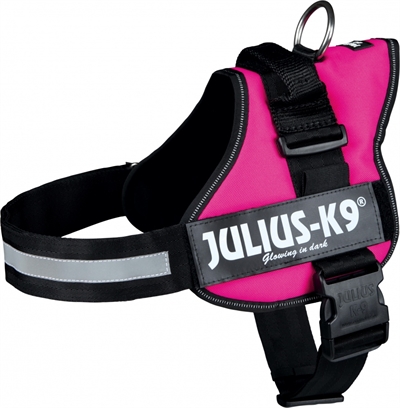 Julius k9 powerharnas / tuig voor labels fuchsia product afbeelding