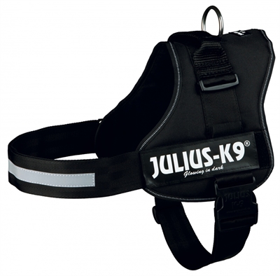 Julius k9 powerharnas / tuig voor labels zwart product afbeelding