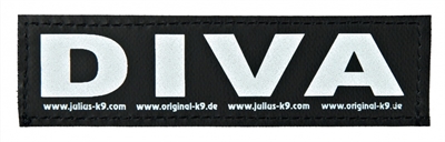 Julius k9 labels voor powerharnas / tuig diva product afbeelding