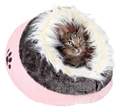 Trixie Kattenmand Iglo Minou Roze / Grijs 35X26X41 Cm product afbeelding