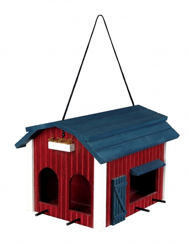 Trixie voederhuis boerderij hout rood product afbeelding