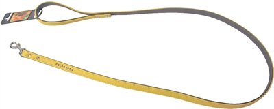 Hondenriem nappa strass geel / grijs product afbeelding