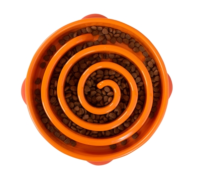 Slobowl feeder coral oranje product afbeelding