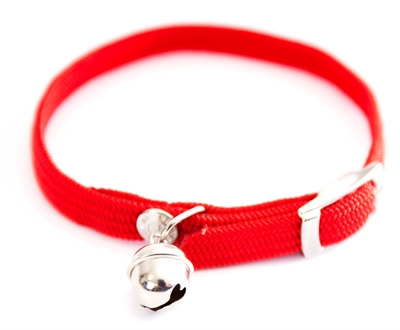 Martin Sellier Halsband kat elastisch nylon rood 30 X 1 CM