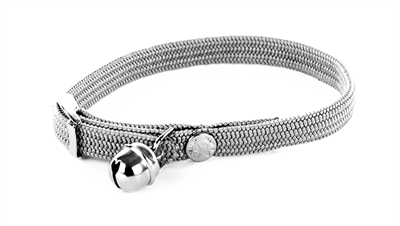 Martin Sellier Halsband kat elastisch nylon grijs 30 X 1 CM product afbeelding