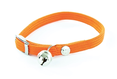 Martin Sellier Halsband kat elastisch nylon oranje 30 X 1 CM