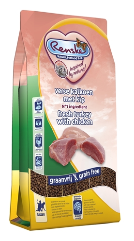Renske super premium kitten verse kalkoen met kip product afbeelding
