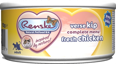 Renske Vers Vlees Maaltijd Kat Verse Kip Pate 24x70 Gr