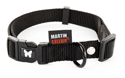 Martin sellier halsband nylon zwart verstelbaar 40-55CM product afbeelding