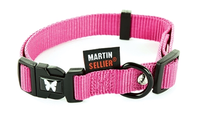 Martin sellier halsband nylon roze verstelbaar 40-55CM product afbeelding