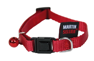 Martin Sellier Kattenhalsband nylon uni rood 20-30 CM product afbeelding