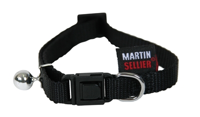 Martin Sellier kattenhalsband nylon uni zwart 20-30 CM product afbeelding