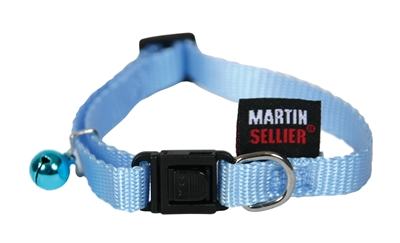 Martin Sellier kattenhalsband nylon uni blauw 20-30 CM