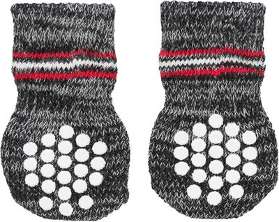Trixie anti slip sok grijs 4x7,5 cm XS product afbeelding