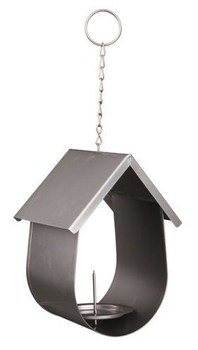Trixie vetbolhouder huisje metaal zilver kleur product afbeelding