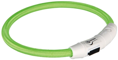 Trixie halsband flash light lichtgevend usb oplaadbaar groen 65 CM product afbeelding