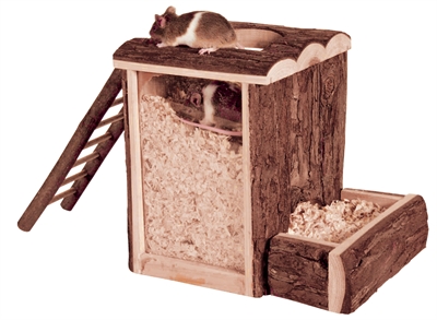 Trixie natural living speel en graaftoren hamster product afbeelding