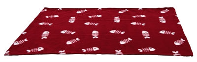 Trixie beany fleece deken bordeaux 100x70cm product afbeelding