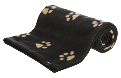 Trixie barney fleece deken zwart/beige 150x100cm product afbeelding