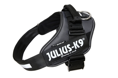 Julius k9 idc powerharnas / tuig voor labels antraciet product afbeelding