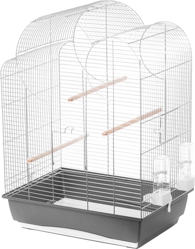 Interzoo vogelkooi big eliza zilver / grijs product afbeelding