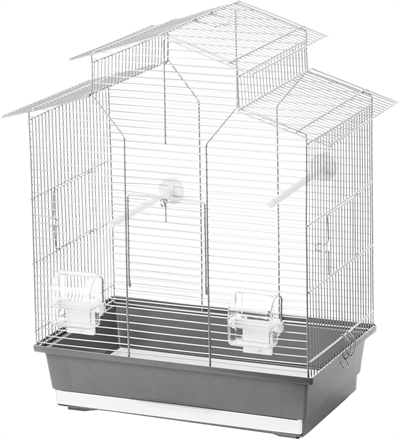 Interzoo vogelkooi iza 2 zilver / grijs product afbeelding