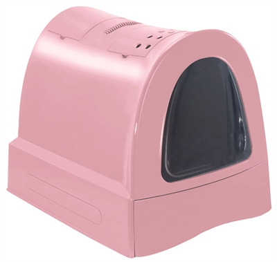 Imac kattenbak zuma met schuiflade roze product afbeelding